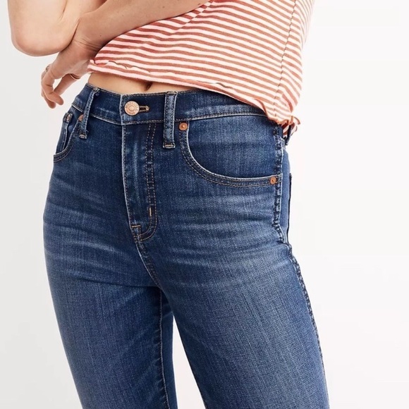 Madewell 10" High-Rise Skinny Jeans in Danny Wash: TENCEL Denim Edition Size 26 - Picture 2 of 10